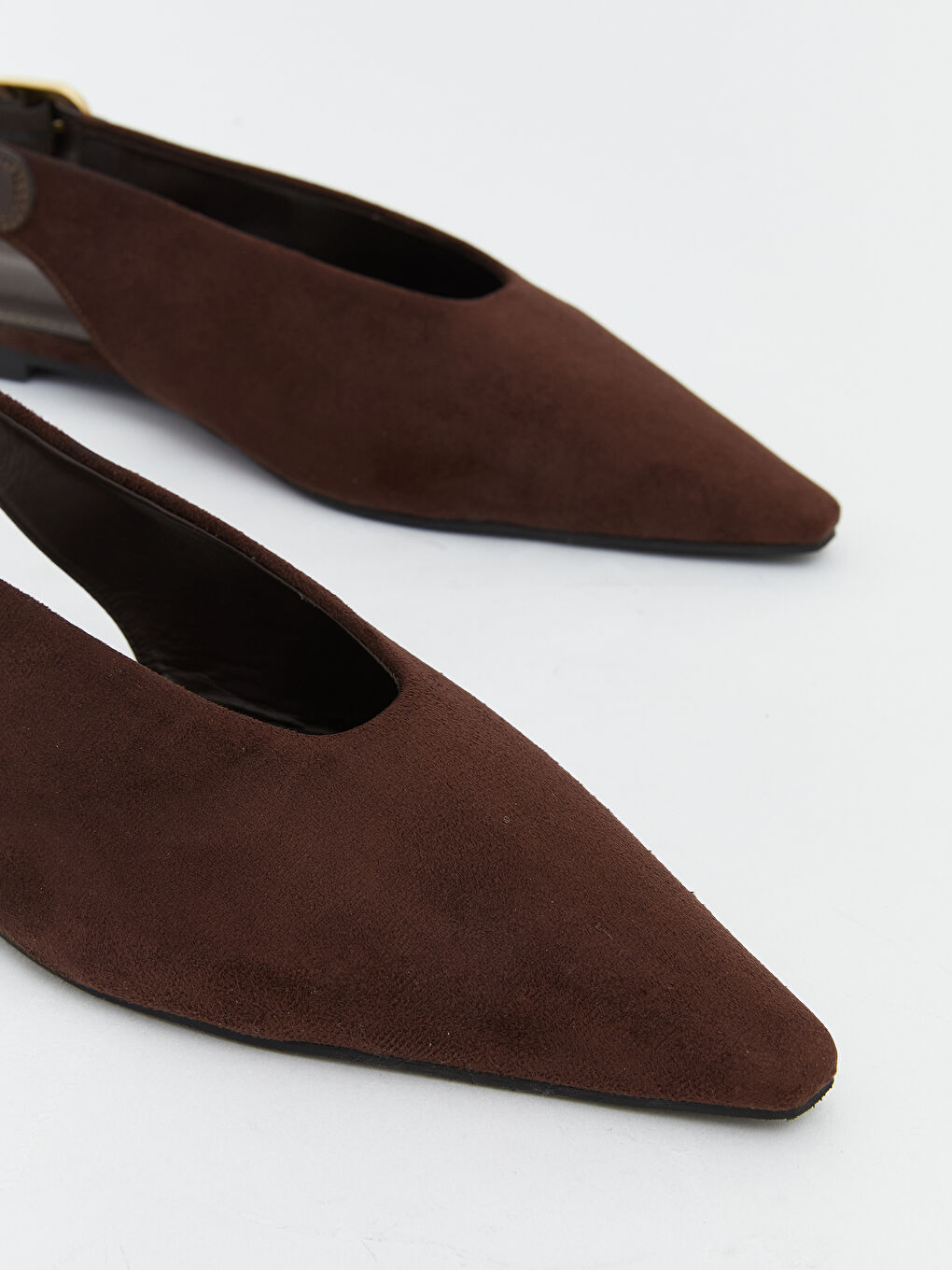 Kahverengi Sivri Burun Kadın Topuklu Ayakkabı	-2