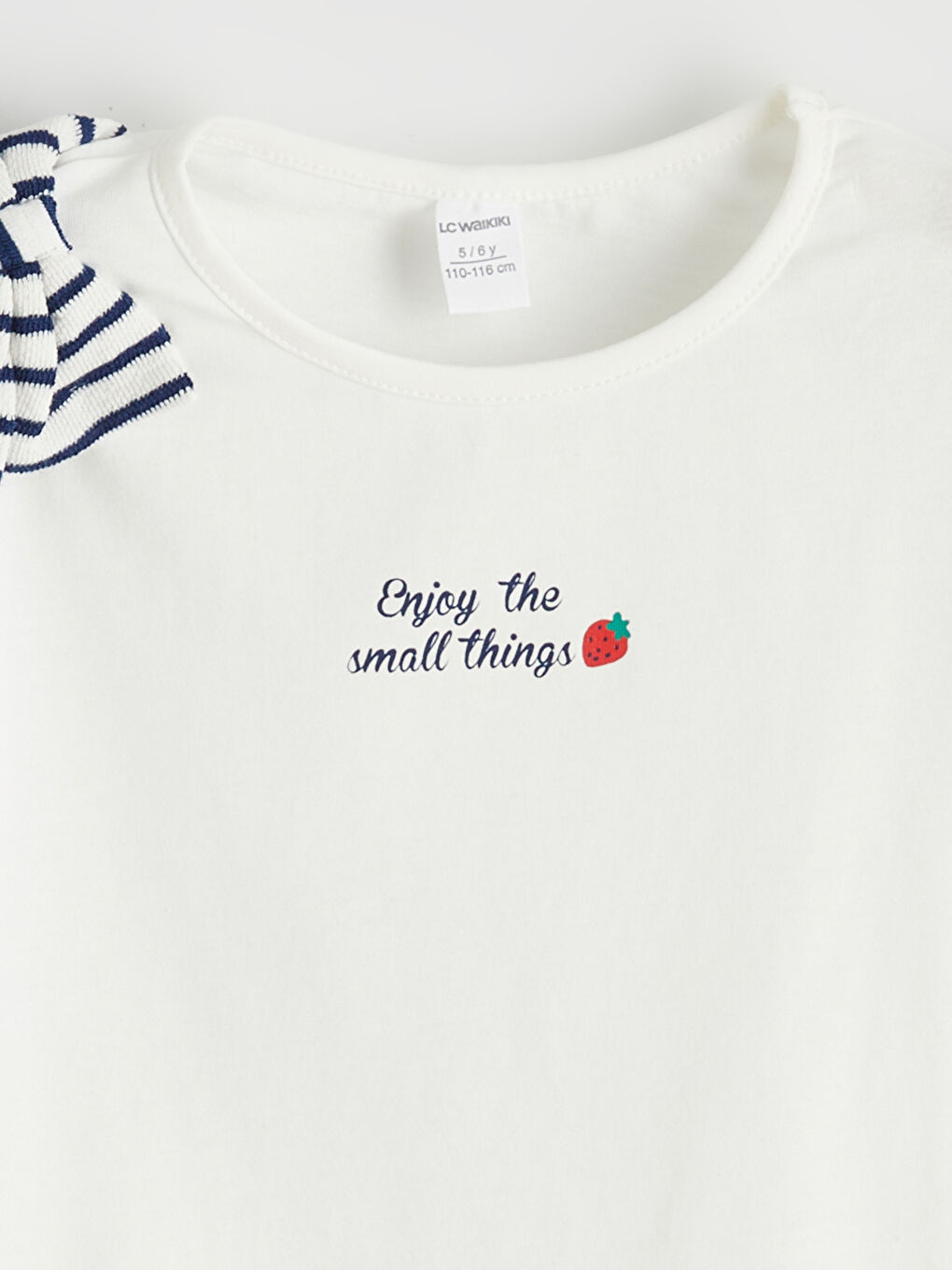 تيشيرت مطبوع للبنات وسروال مخطط-3