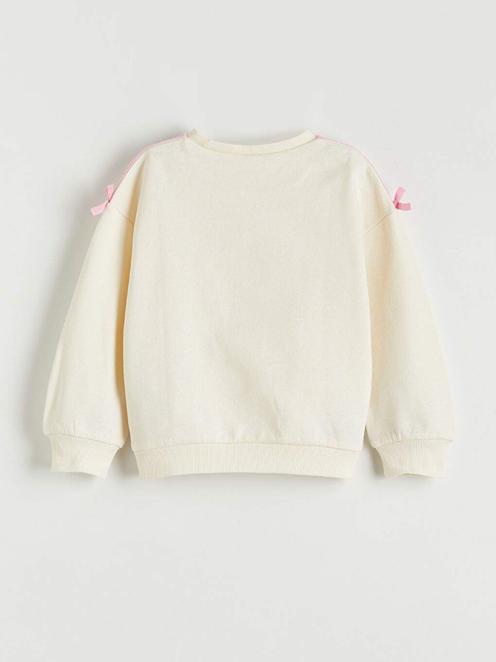 Ekru Lilo & Stitch Baskılı Kız Çocuk Sweatshirt ve Eşofman Altı-2