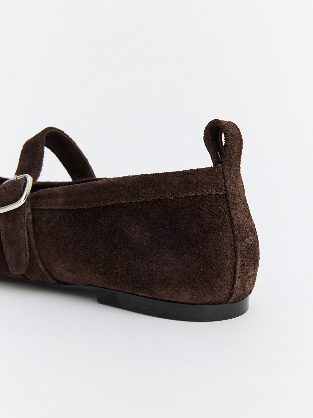 Kahverengi Süet Görünümlü Kadın Babet-4