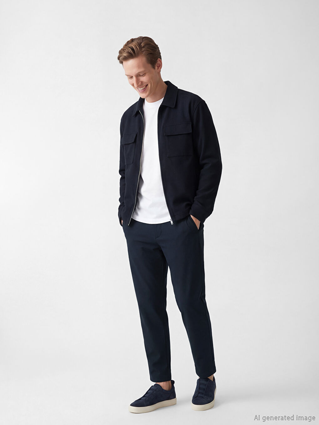 Lacivert Standart Kalıp Erkek Pantolon