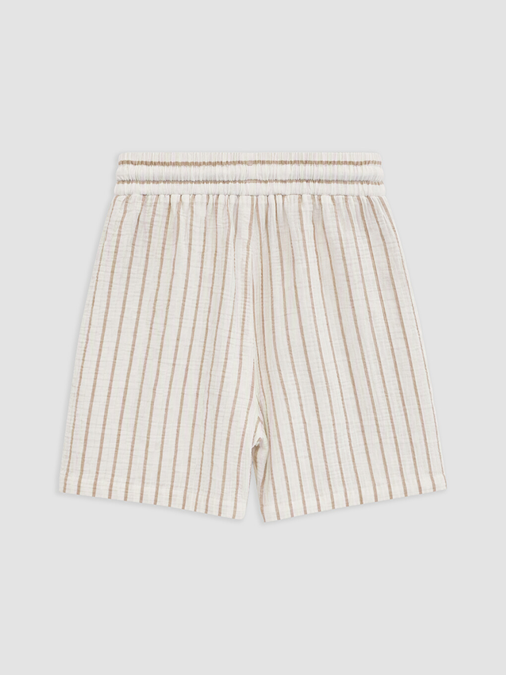 Shorts Femme Rayés À Taille Élastiquée-1