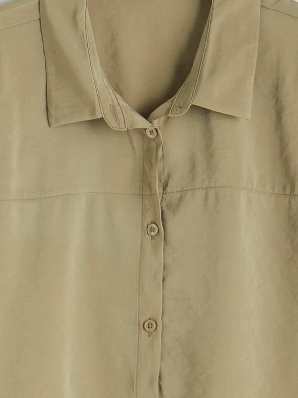 Modal Blend Asymmetric Cut Women's Shirt-2