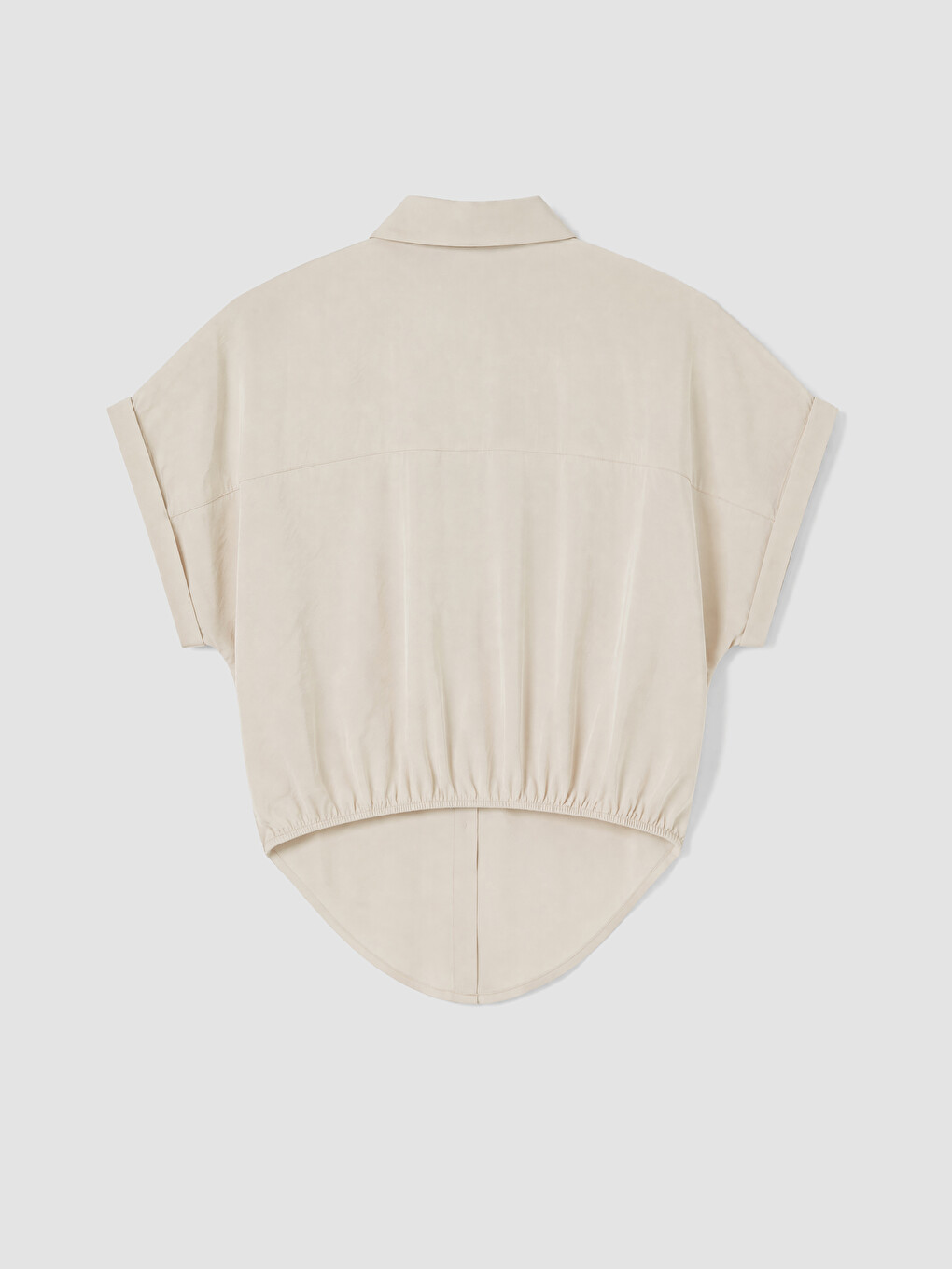 Modal Blend Asymmetric Cut Women's Shirt-5