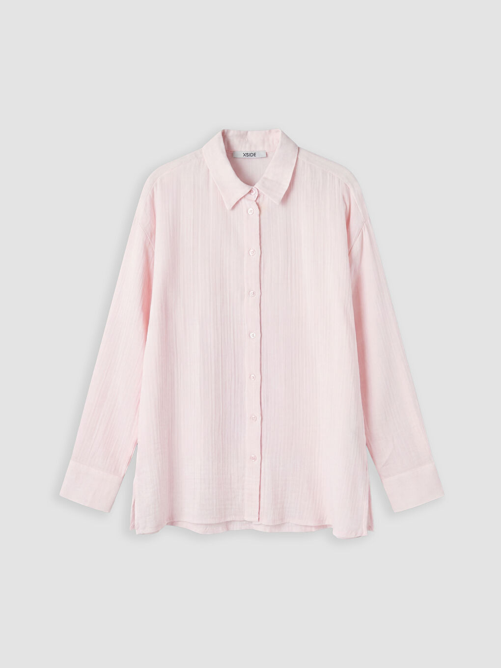 Pembe Oversize Müslin Kadın Gömlek