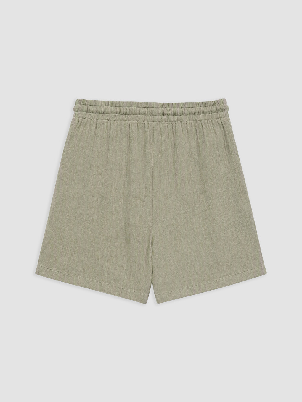 Elastic Waist Muslin Women's Shorts-1