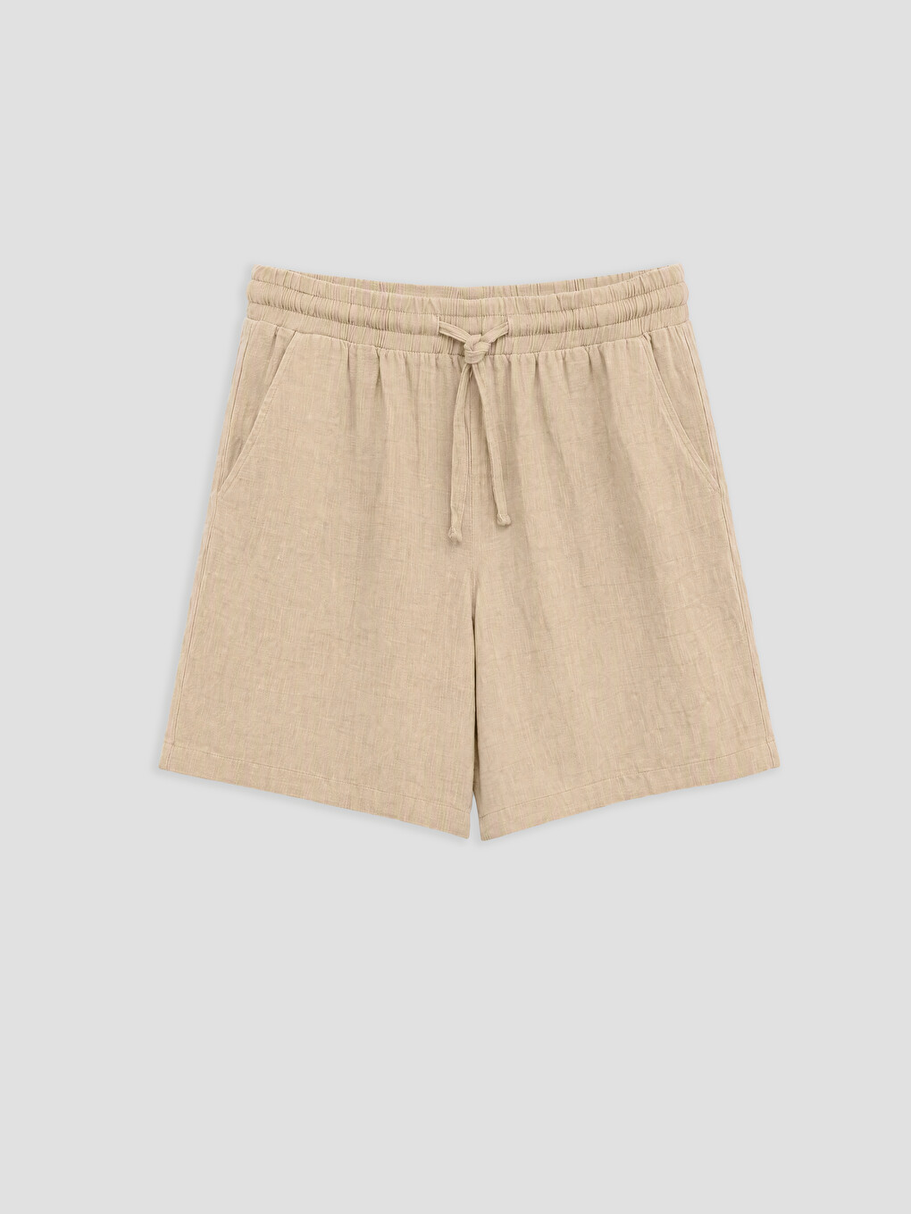 Elastic Waist Muslin Women's Shorts