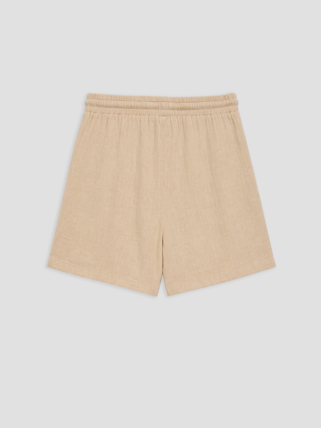 Elastic Waist Muslin Women's Shorts-1