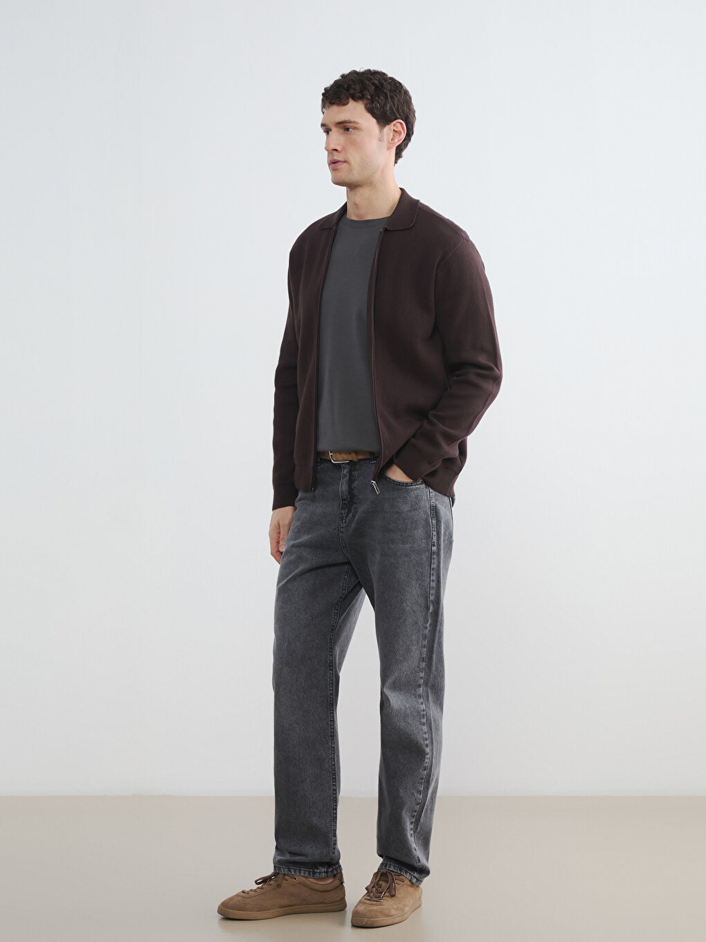 Antrasit 745 Baggy Fit Erkek Jean Pantolon