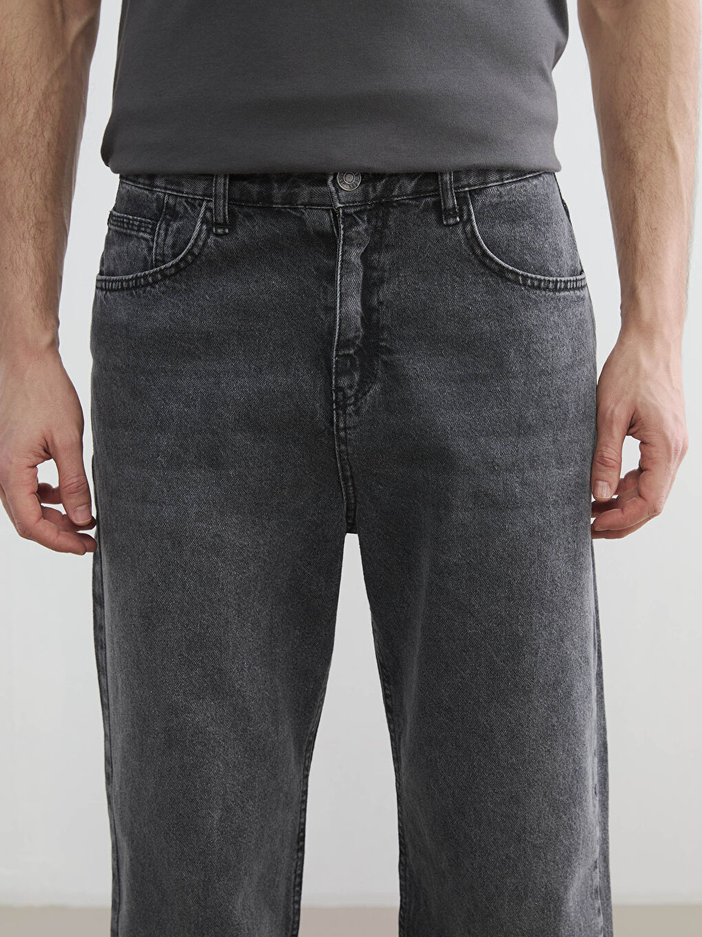 Antrasit 745 Baggy Fit Erkek Jean Pantolon-2