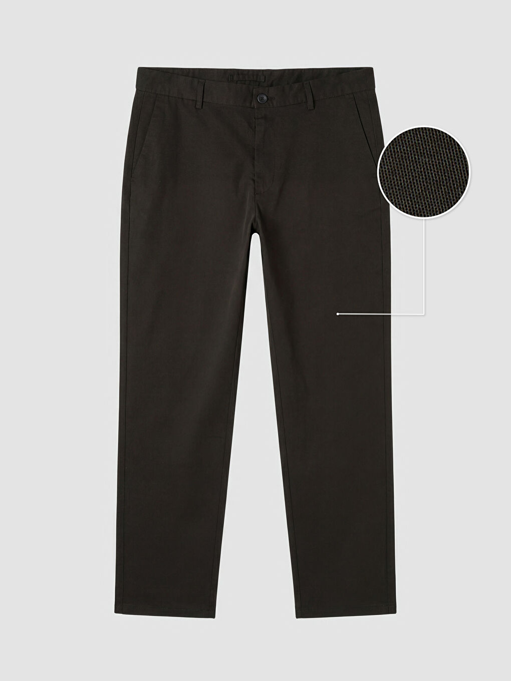 Kahverengi Standart Kalıp Gabardin Erkek Pantolon
