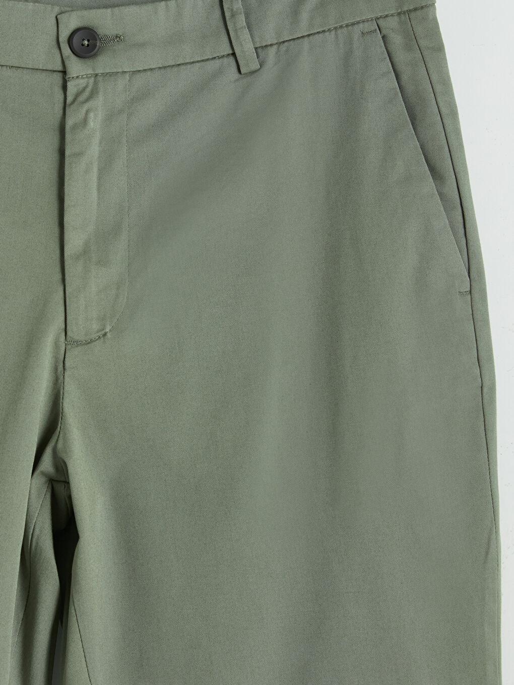 Haki Standart Kalıp Gabardin Erkek Pantolon-2
