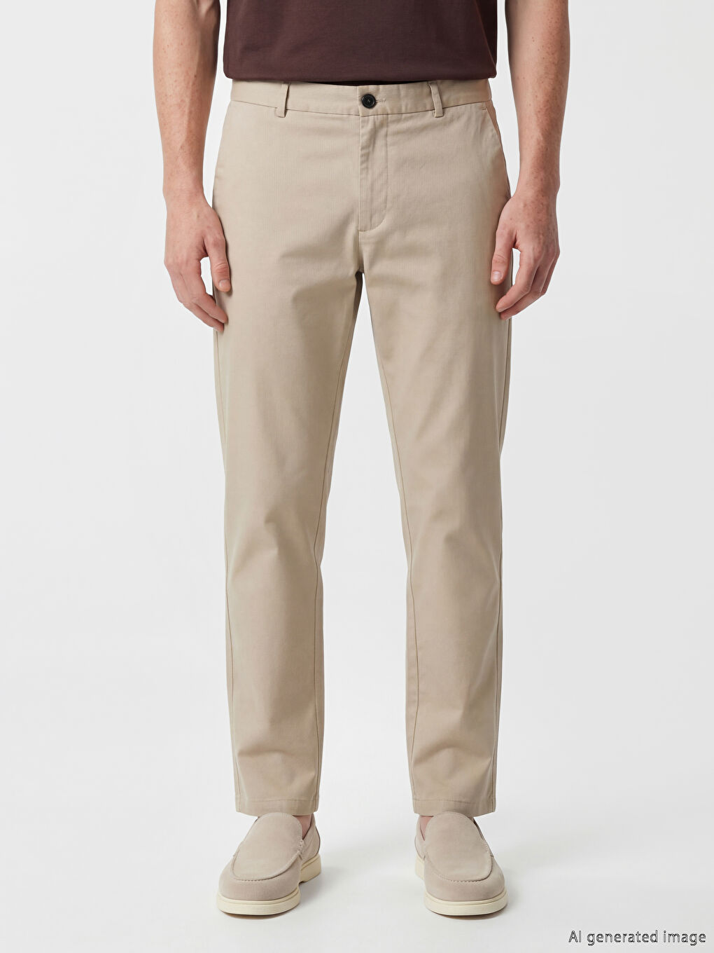 Gri Regular Fit Gabardin Erkek Pantolon-1