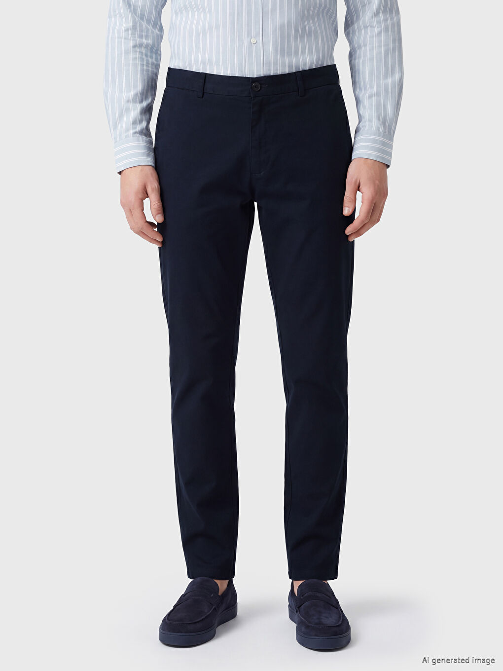 Muške pantalone od gabardina regularnog kroja-1