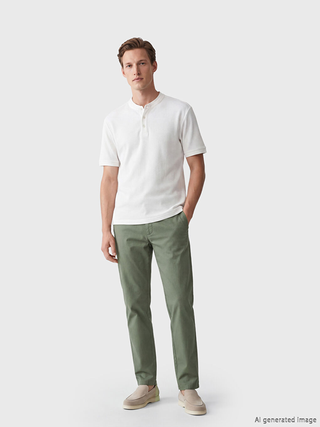 Regular Fit Gabardine Men's Trousers