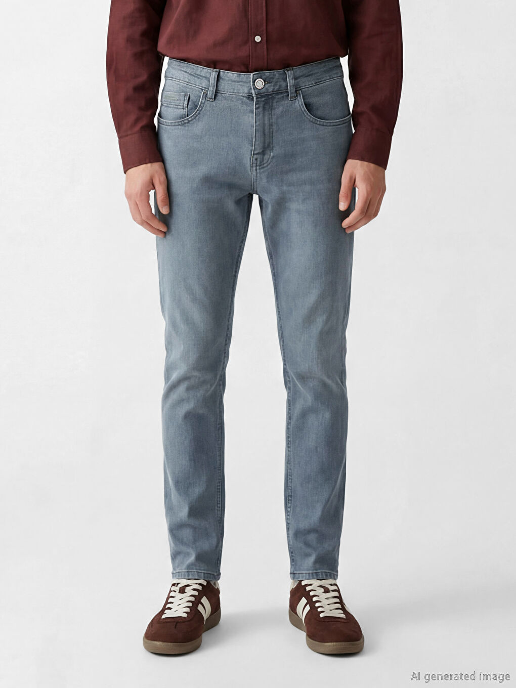 Gri 760 Skinny Fit Erkek Jean Pantolon-1