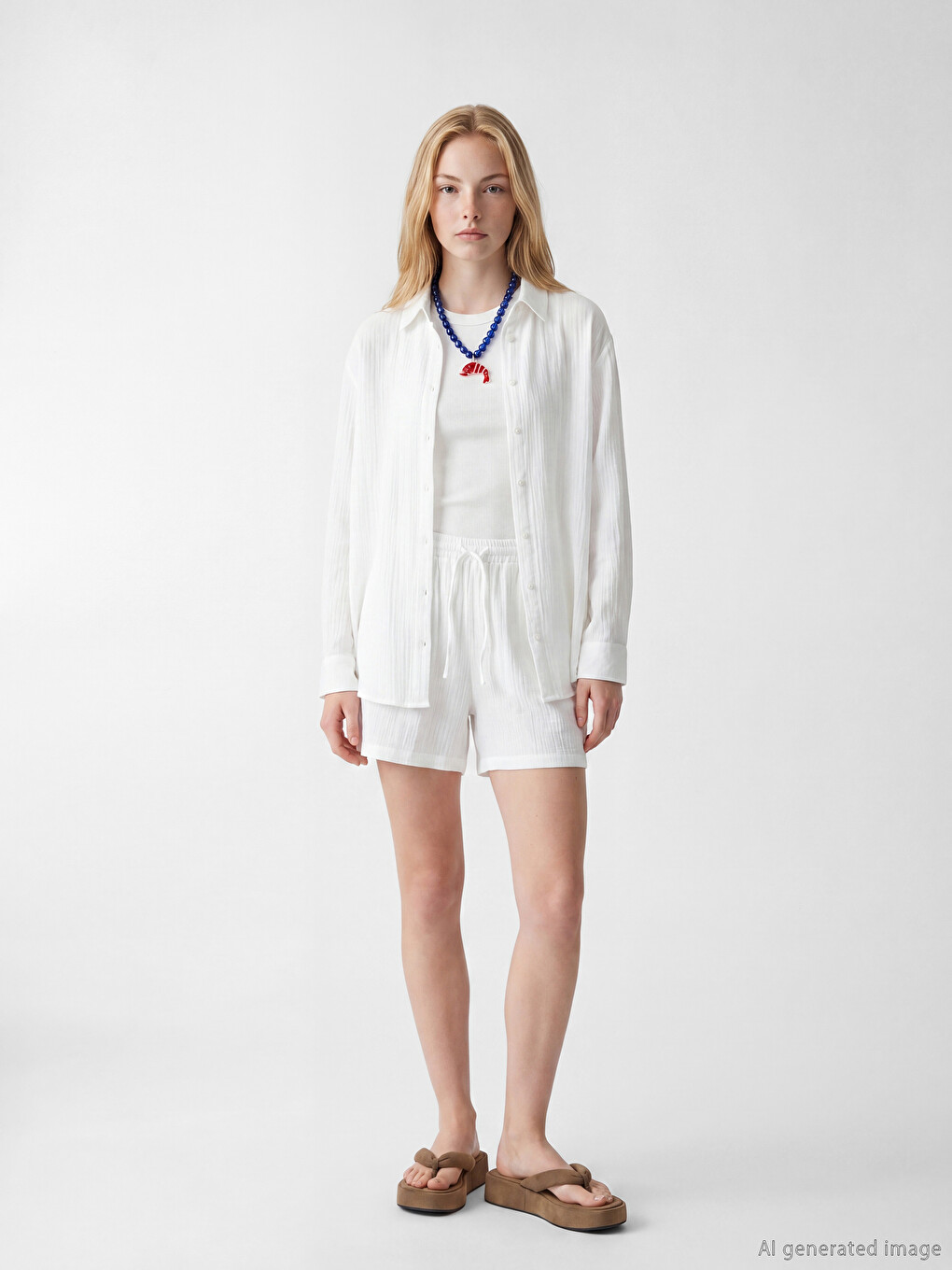 Oversize Muslin Women's Shirt-1