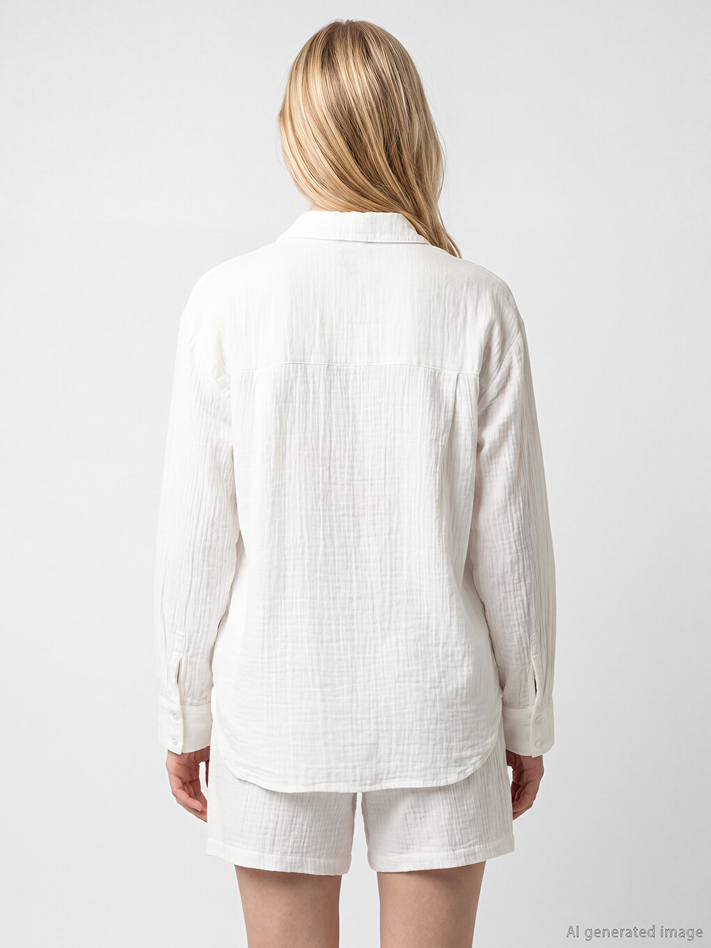 Oversize Muslin Women's Shirt-3