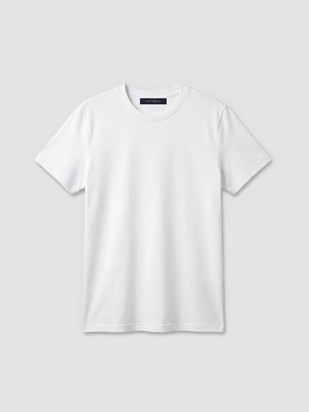 Beyaz Bisiklet Yaka Erkek Tişört