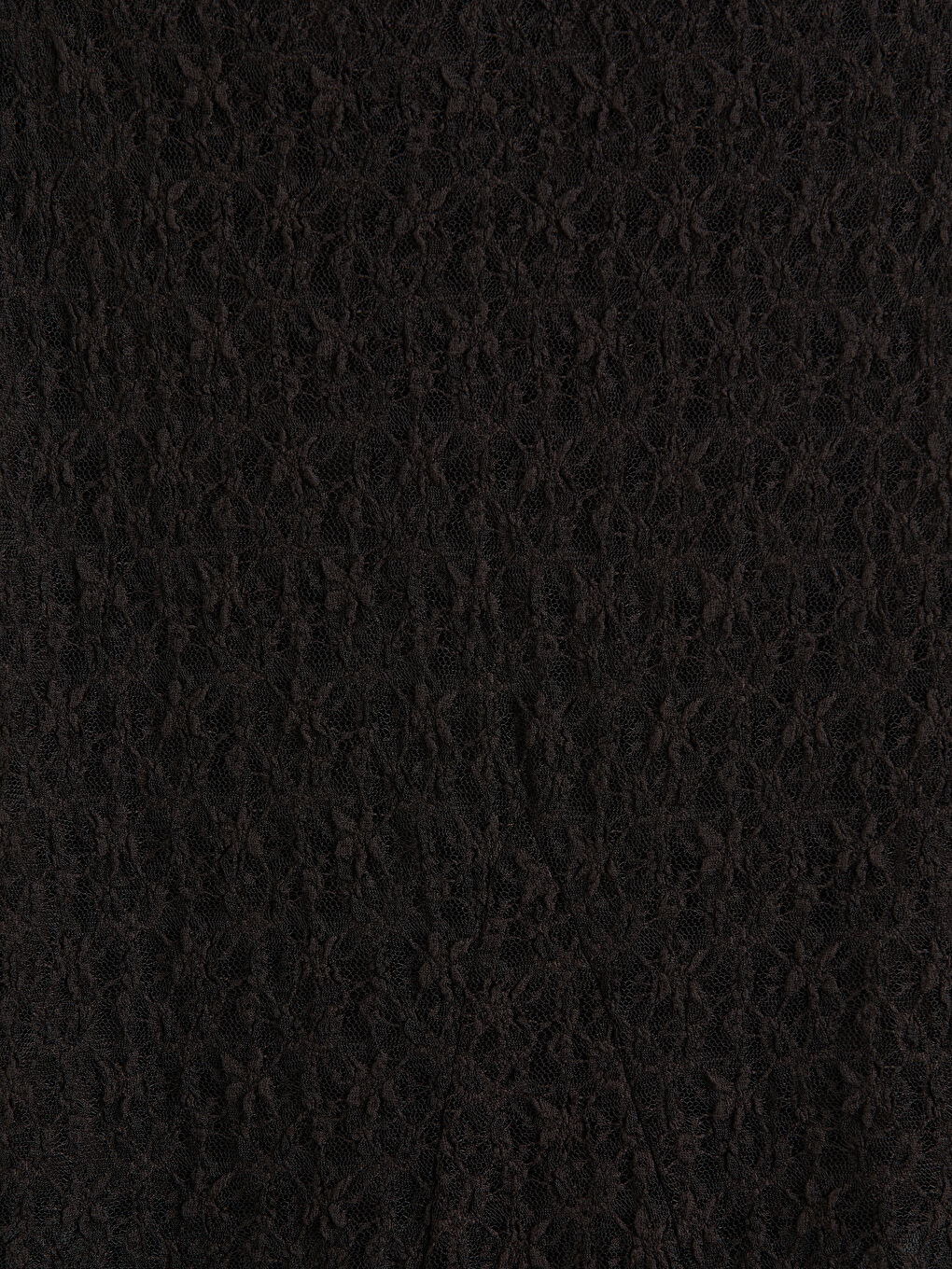 Kahverengi Beli Lastikli Dantelli Kloş Etek-2