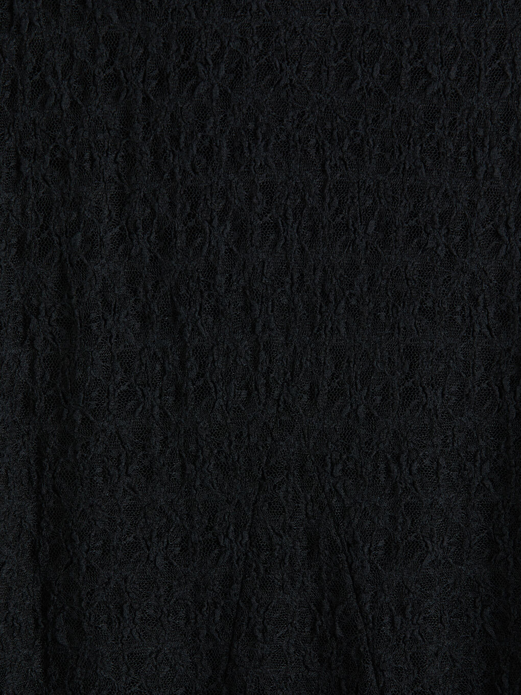 Siyah Beli Lastikli Dantelli Kloş Etek-2