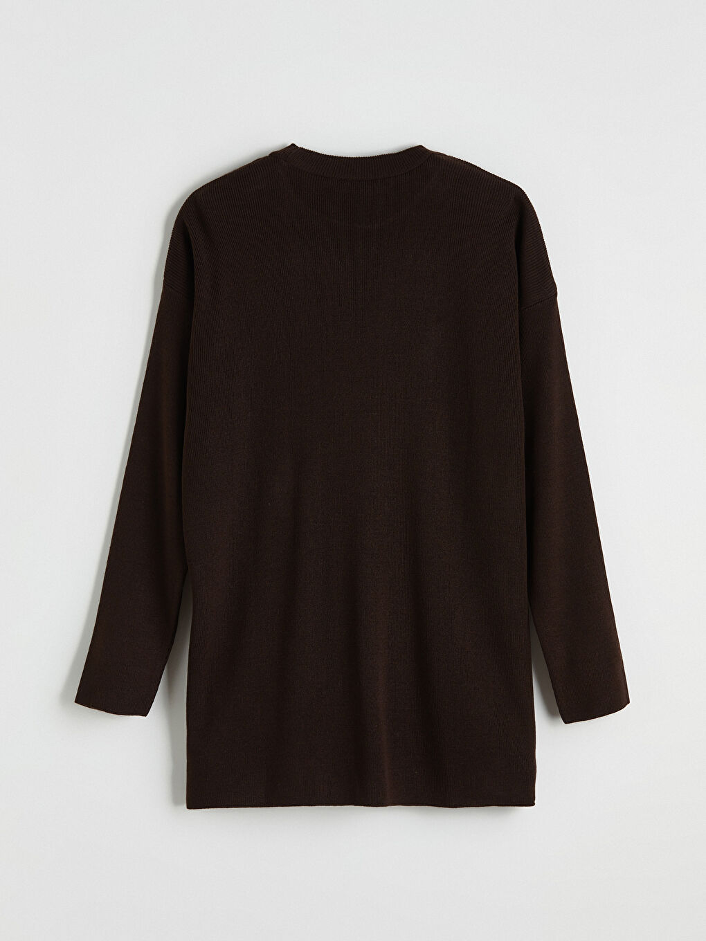 Kahverengi Bisiklet Yaka Kadın Triko Tunik-10