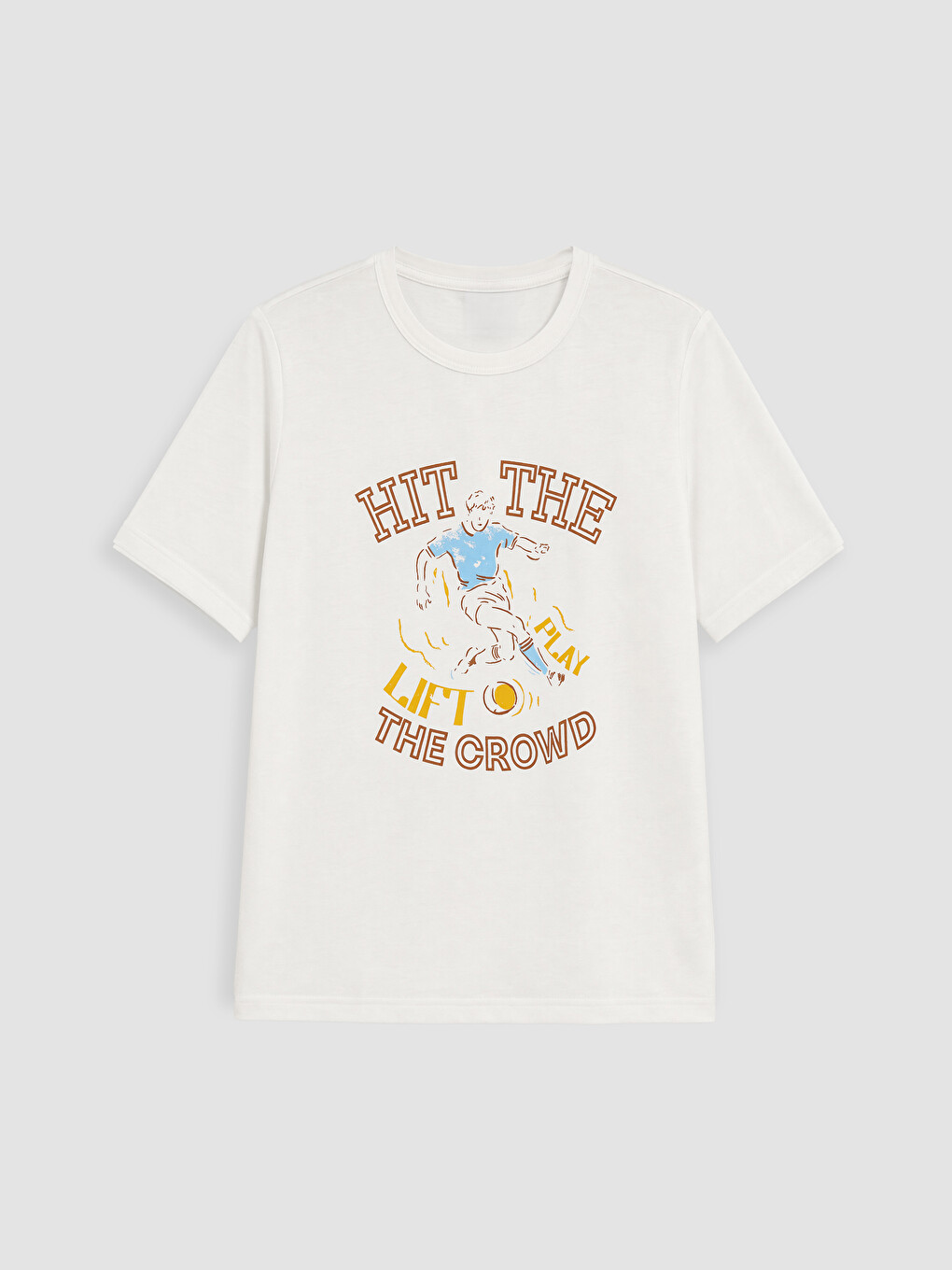 Crew Neck Printed Boys' T-shirt