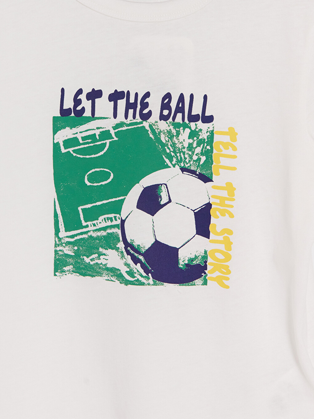Sarı Bisiklet Yaka Baskılı Erkek Çocuk Tişört-2