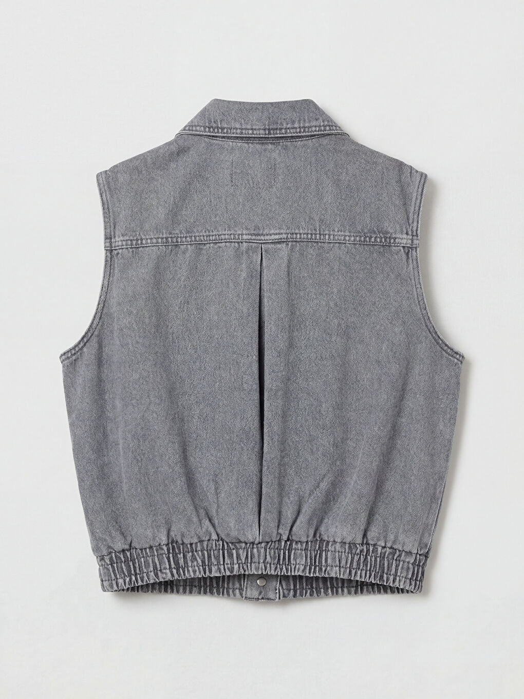 жағалы әйелдерге арналған деним жилет-5