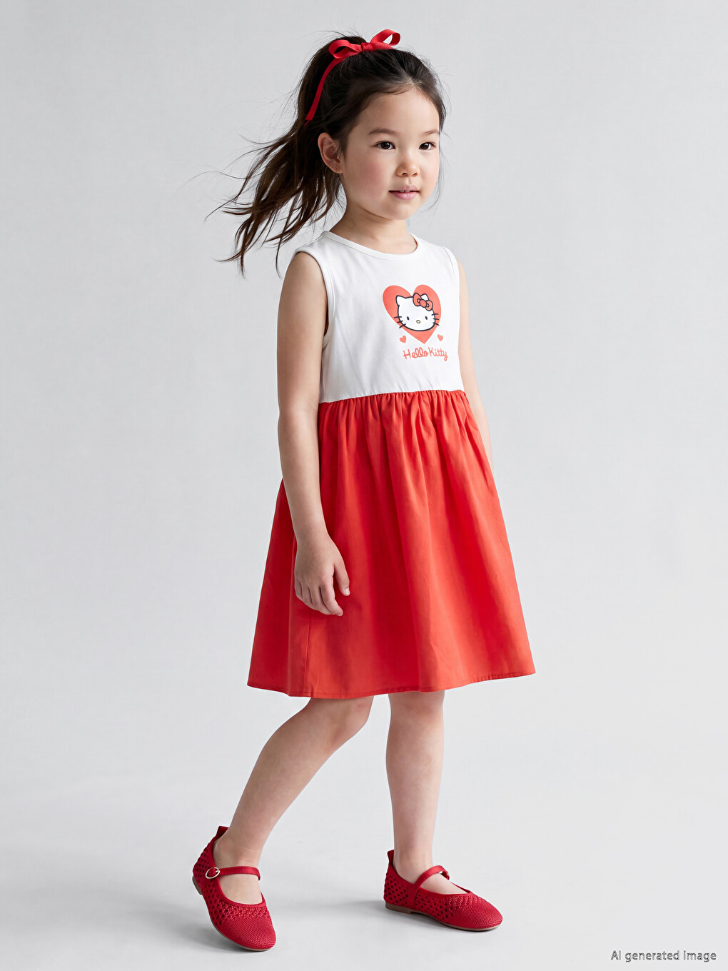 Hello Kitty Printed Girls' Dress