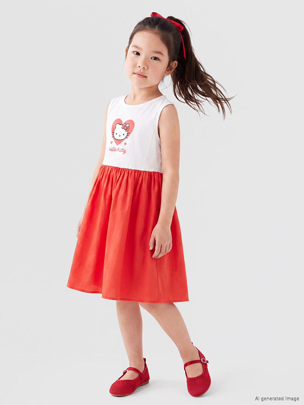 Hello Kitty Printed Girls' Dress-1