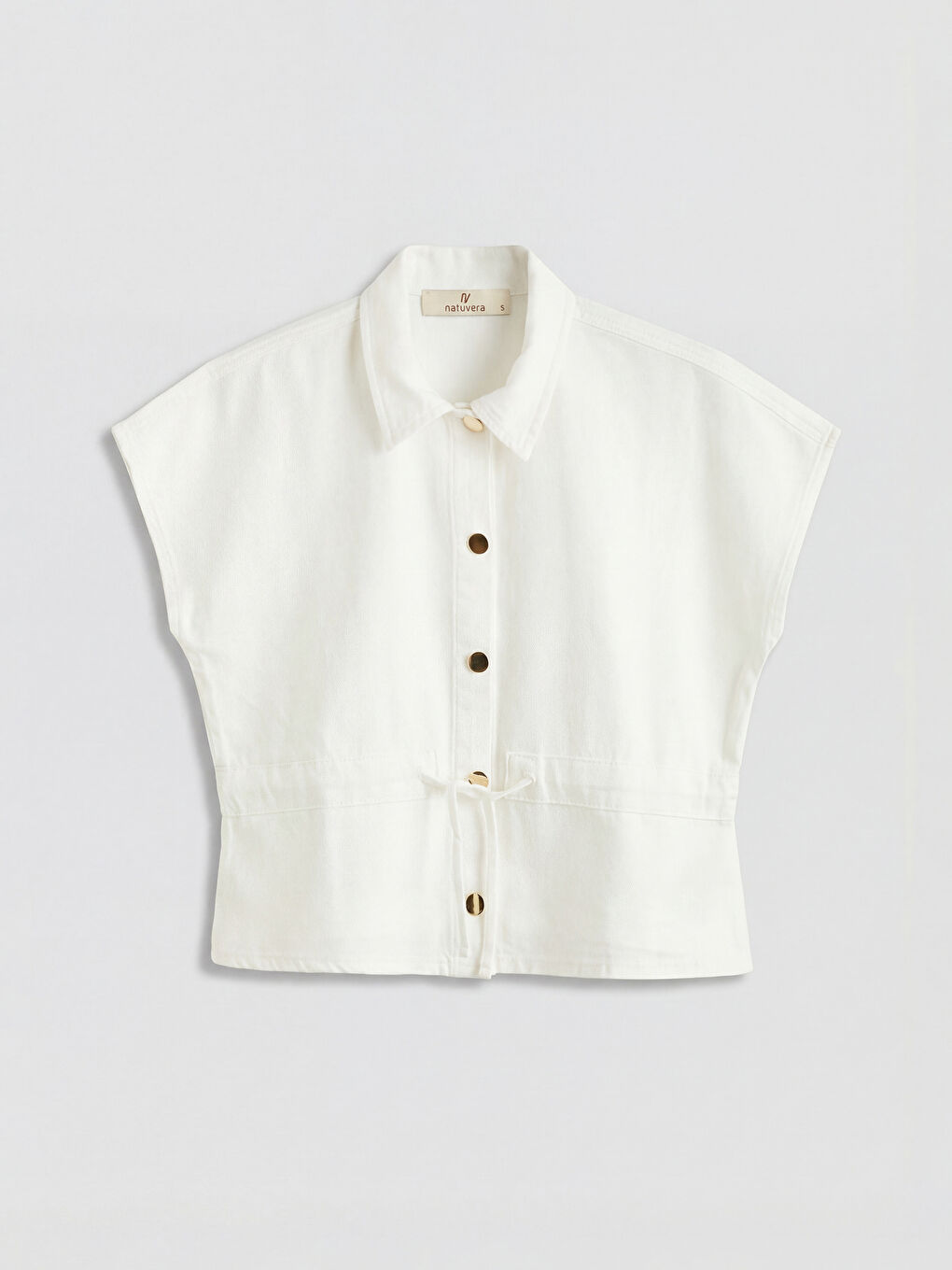 Beyaz Gömlek Yaka Kadın Yelek