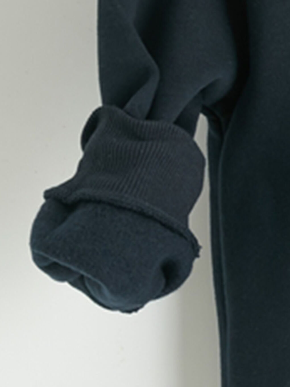 Lacivert Polo Yaka Baskılı Erkek Çocuk Kalın Sweatshirt-2