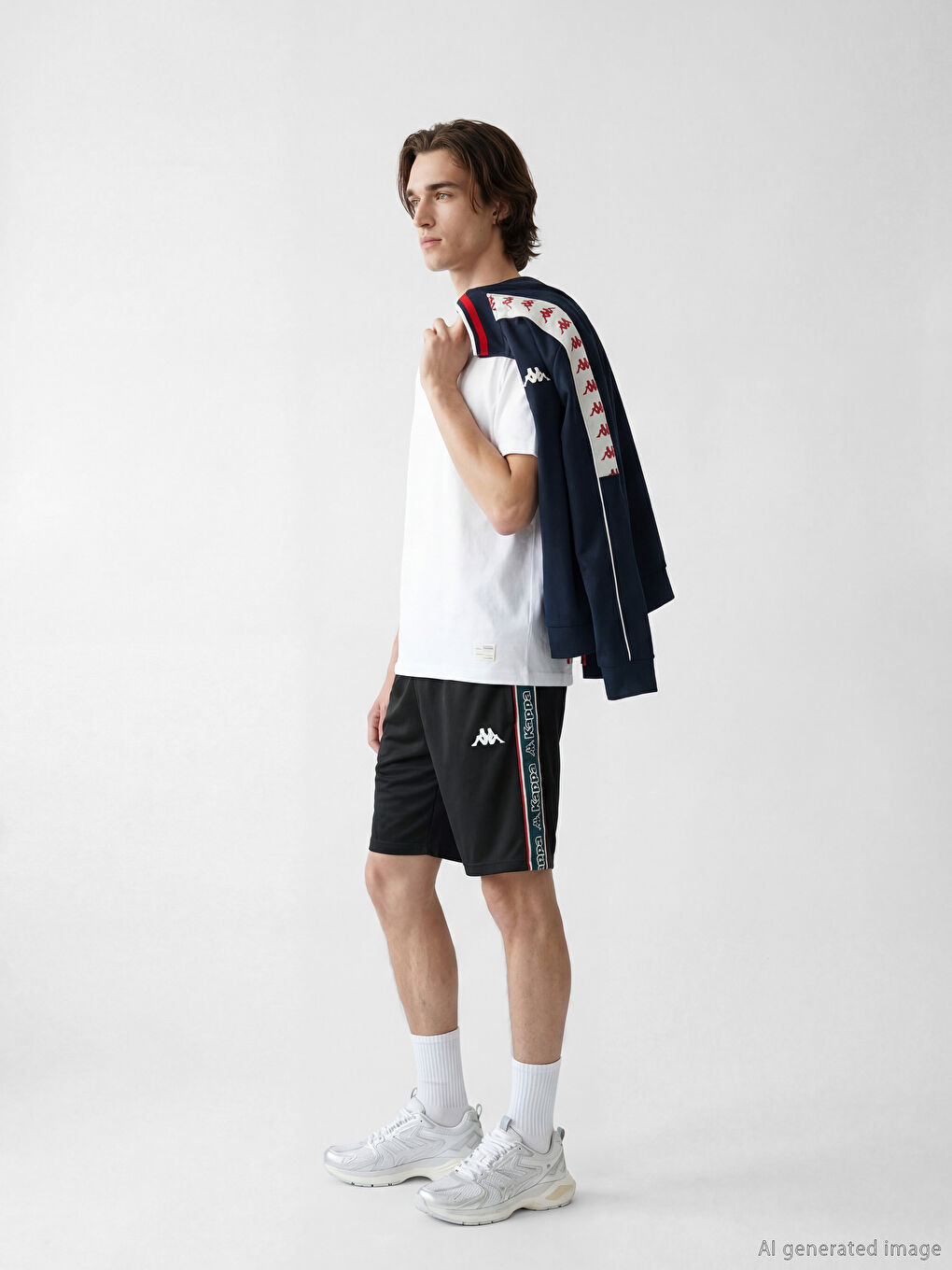 Siyah Standart Kalıp Unisex Spor Şort-3