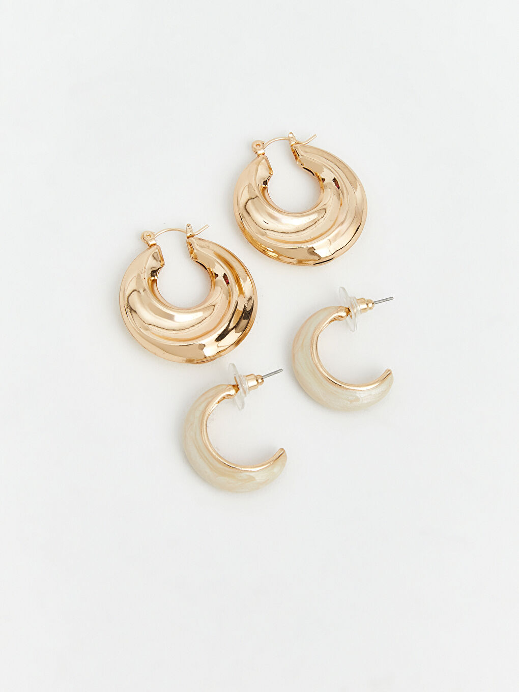 Sarı Damla Figürlü Kadın Küpe Seti 2'li	