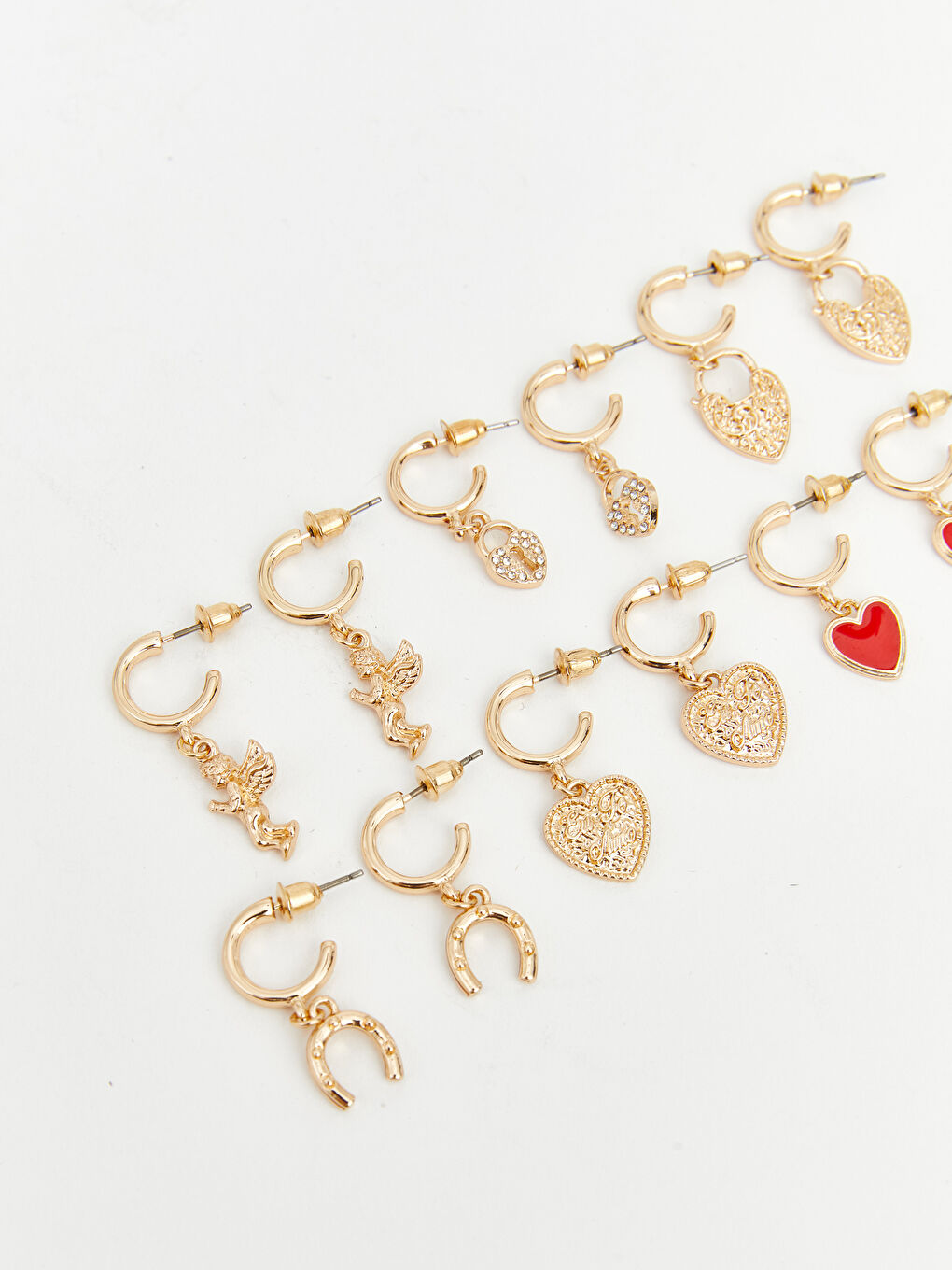 Sarı Kadın Küpe Seti 6'lı-1