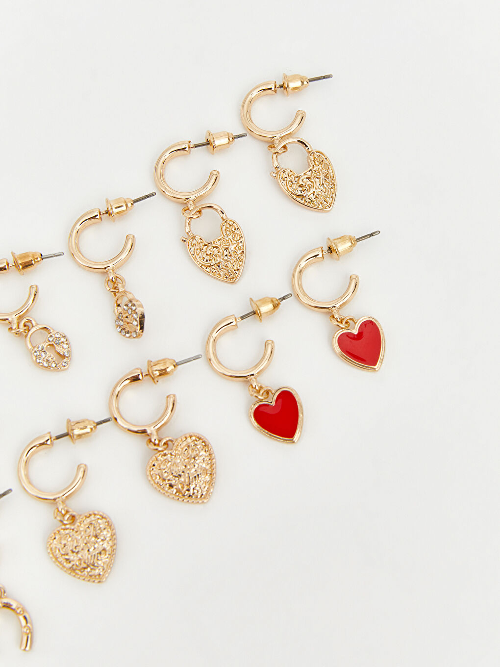 Sarı Kadın Küpe Seti 6'lı-2