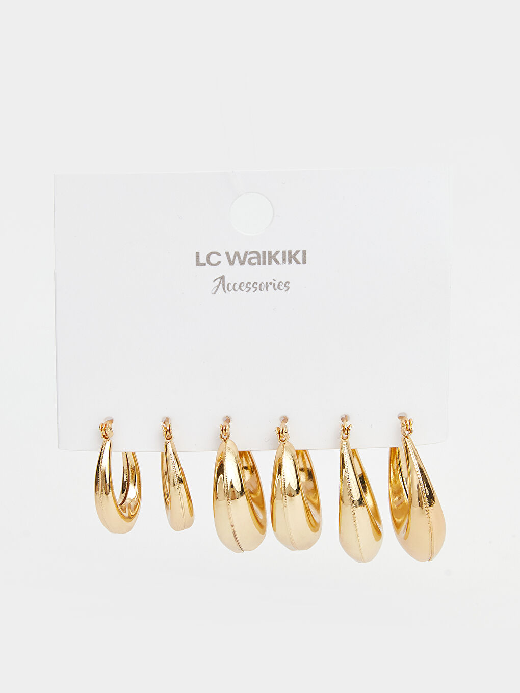 Sarı Kadın Küpe Seti 3'lü-1