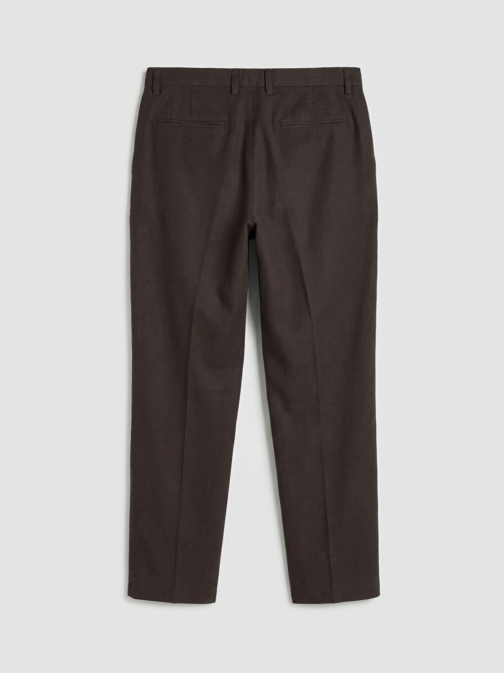 Kahverengi Standart Kalıp Erkek Gabardin Pantolon-5
