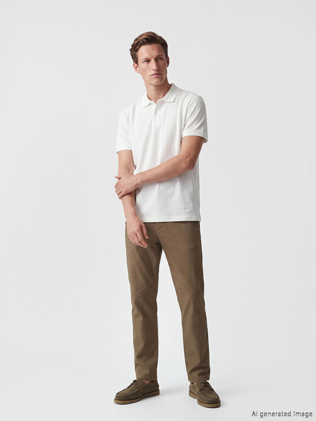 Haki Standart Kalıp Erkek Gabardin Pantolon