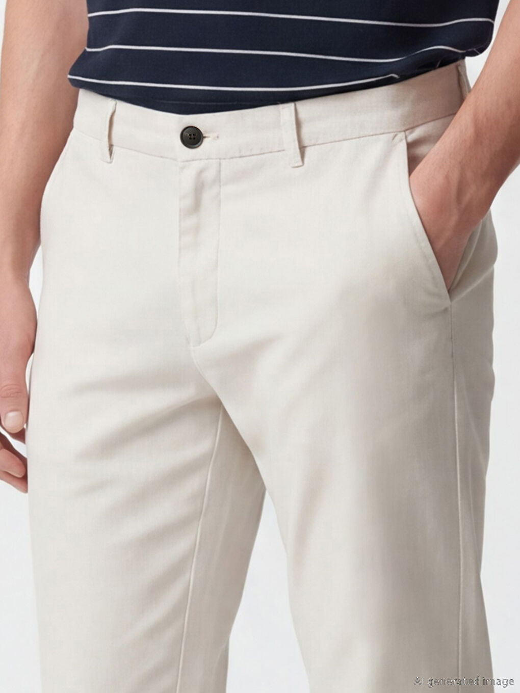 Bej Standart Kalıp Erkek Gabardin Pantolon-2