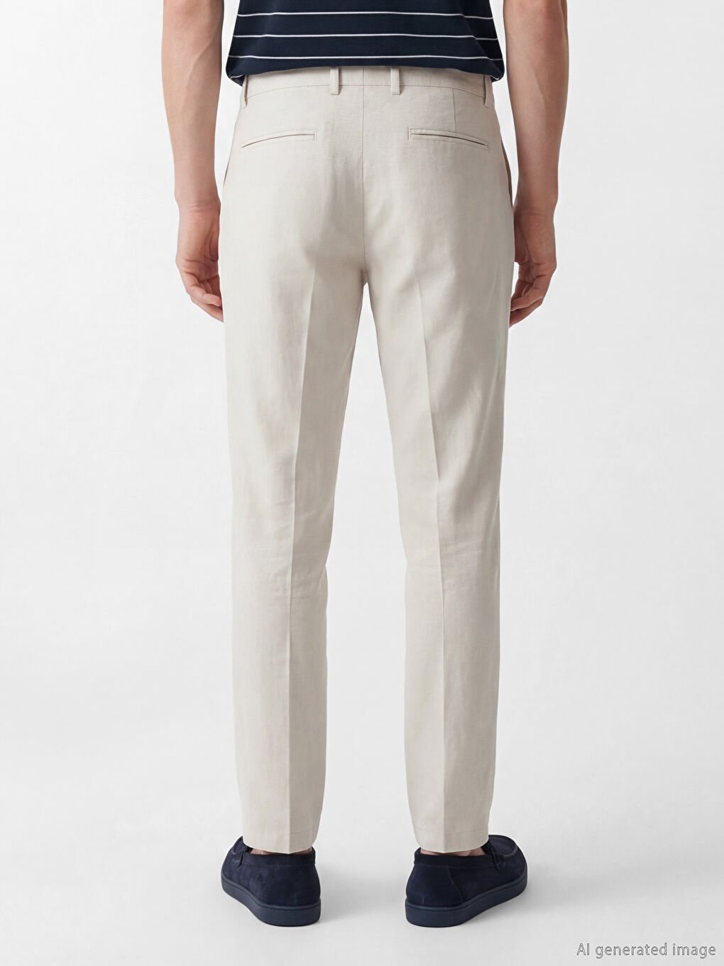 Bej Standart Kalıp Erkek Gabardin Pantolon-3