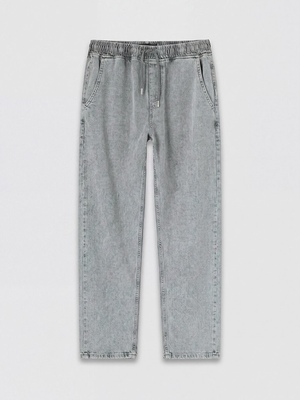 Gri Straight Fit Erkek Jean Pantolon