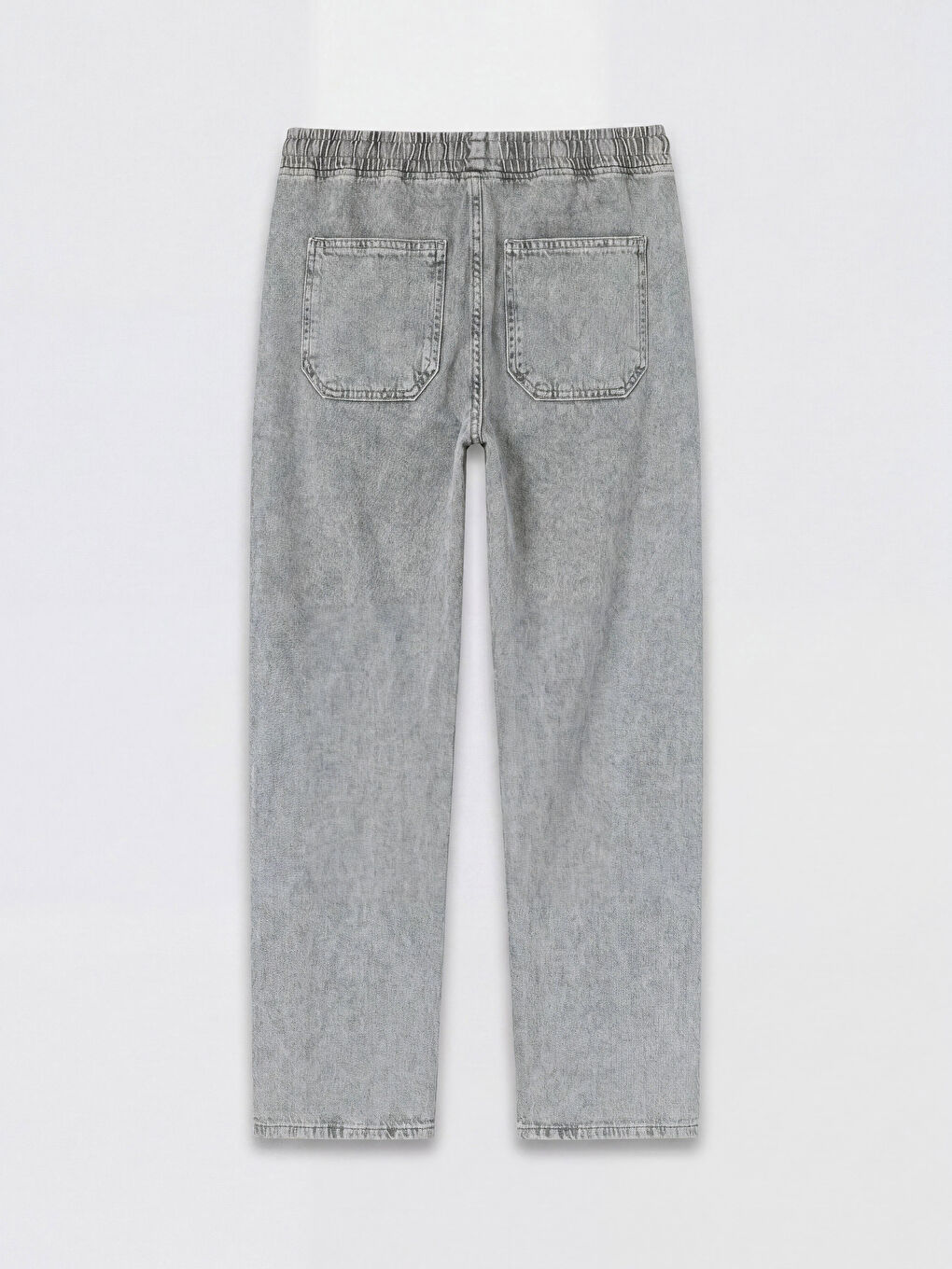 Gri Straight Fit Erkek Jean Pantolon-1