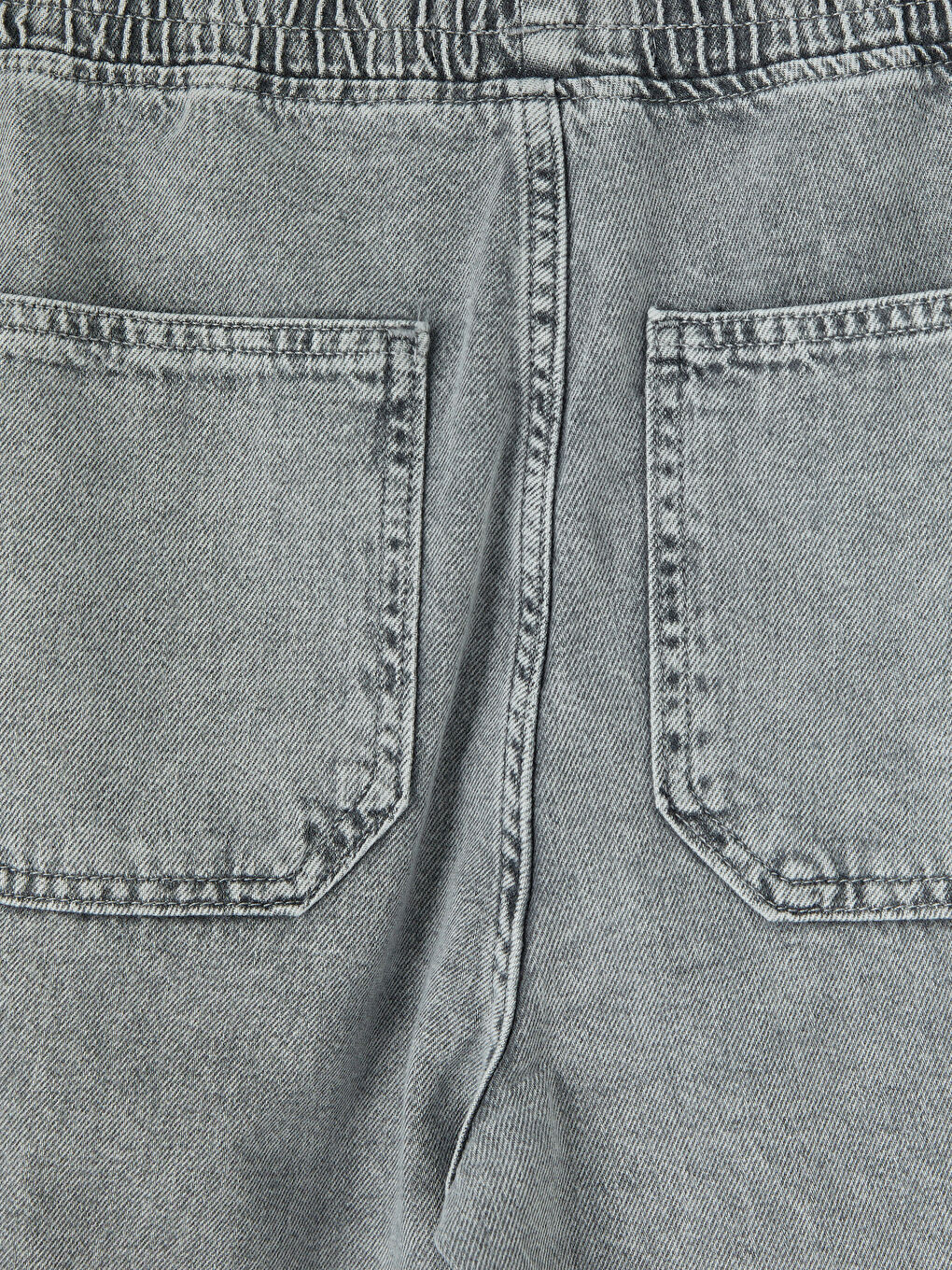 Gri Straight Fit Erkek Jean Pantolon-3