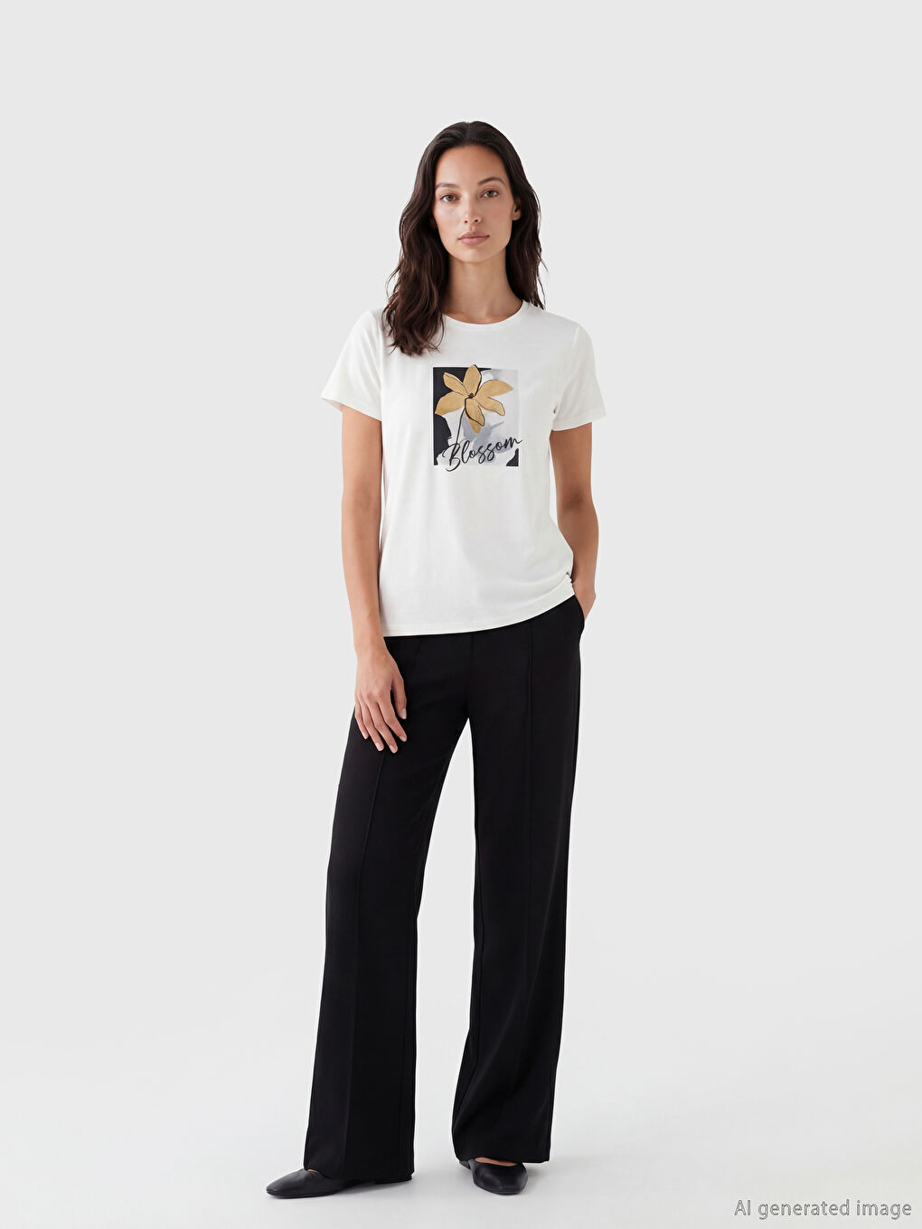 Woman ECRU T-Shirt-1