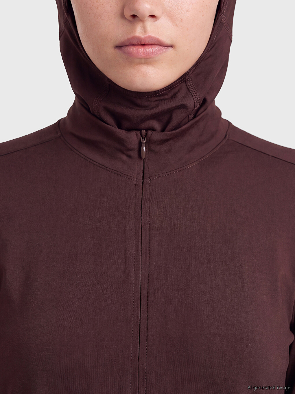 Mock Neck Women's Modest Swimsuit Set-2