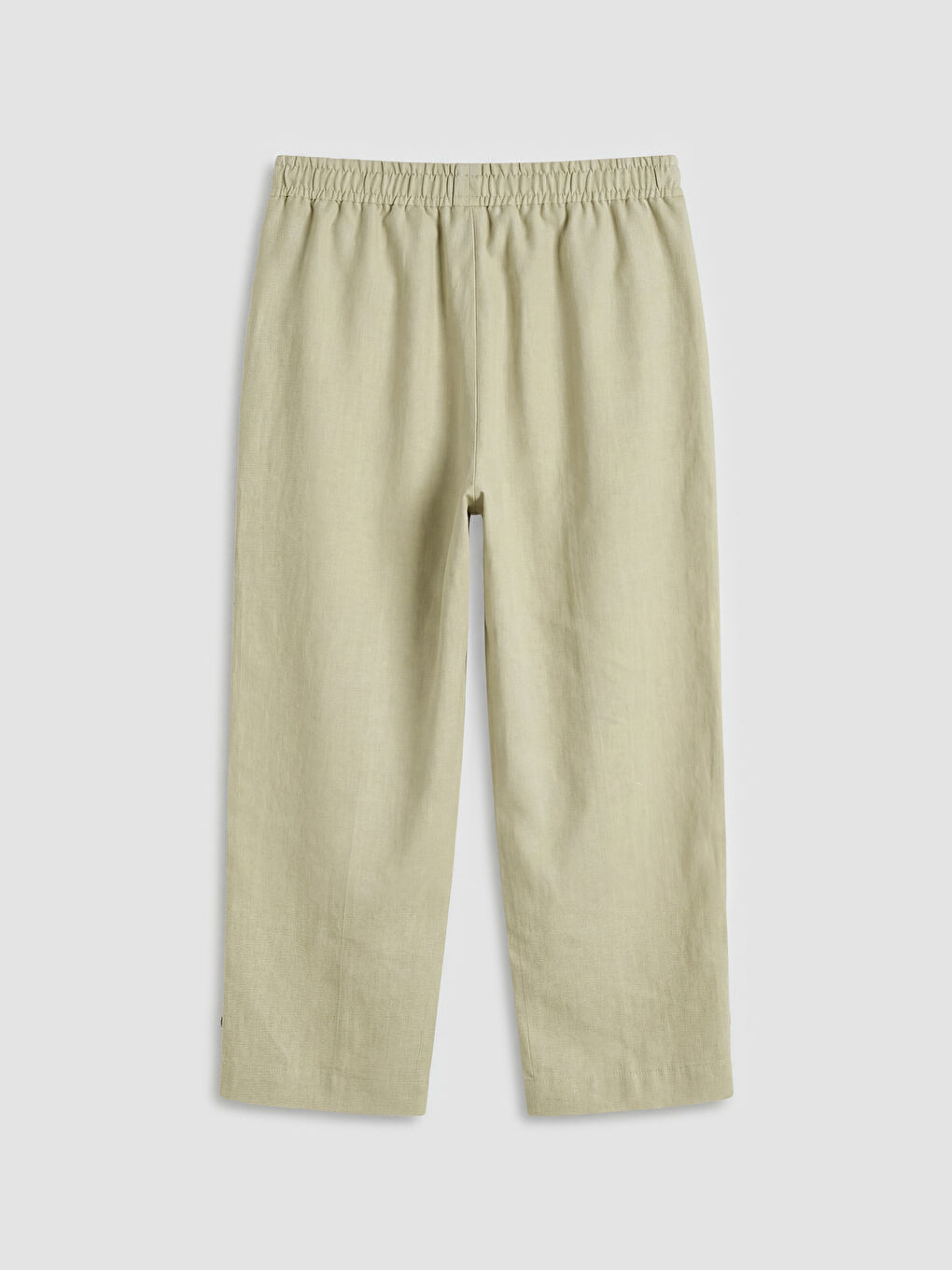 Yeşil Beli Lastikli Kadın Pantolon-1