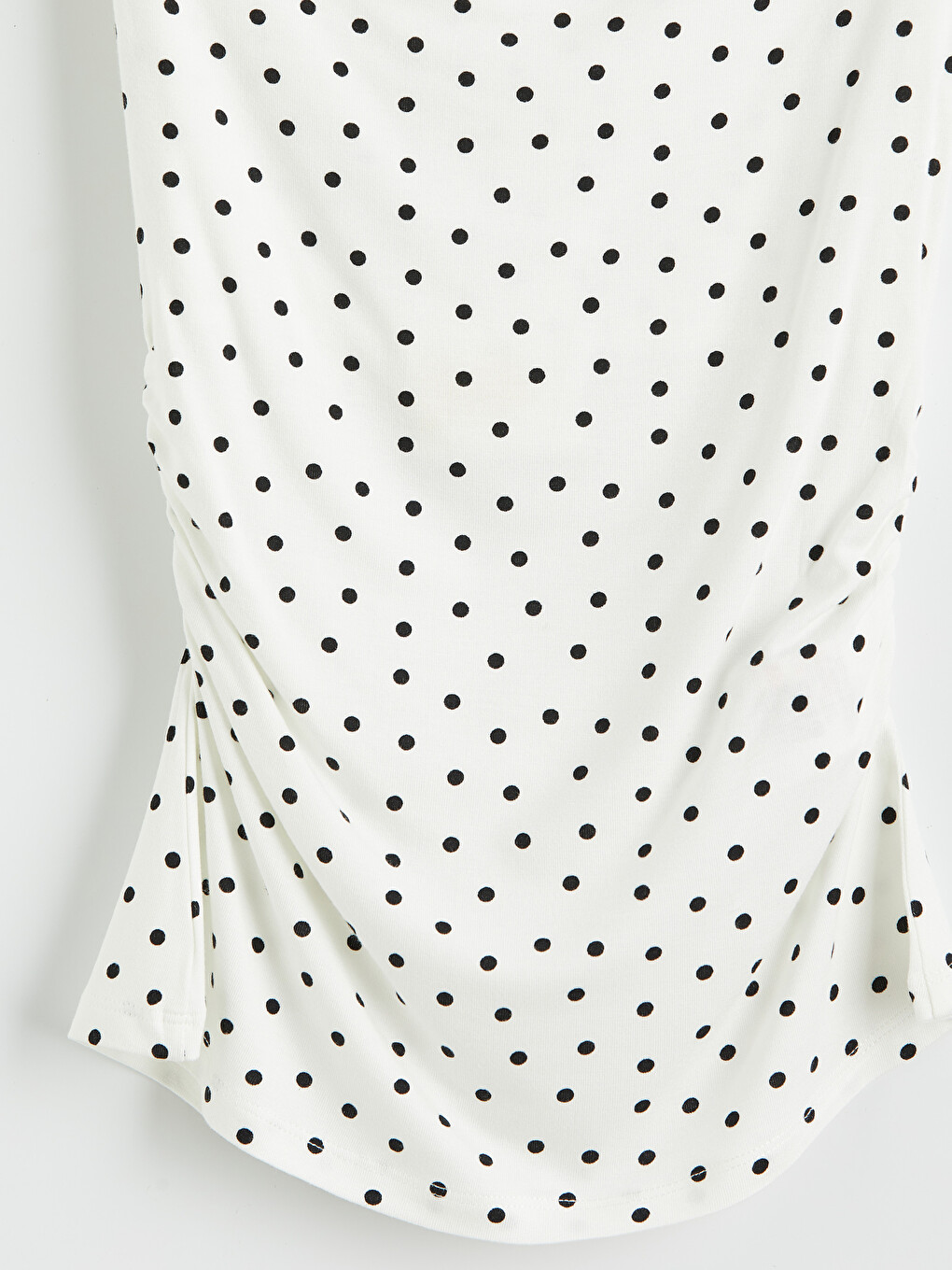 Boat Neck Polka Dotted Blouse-6