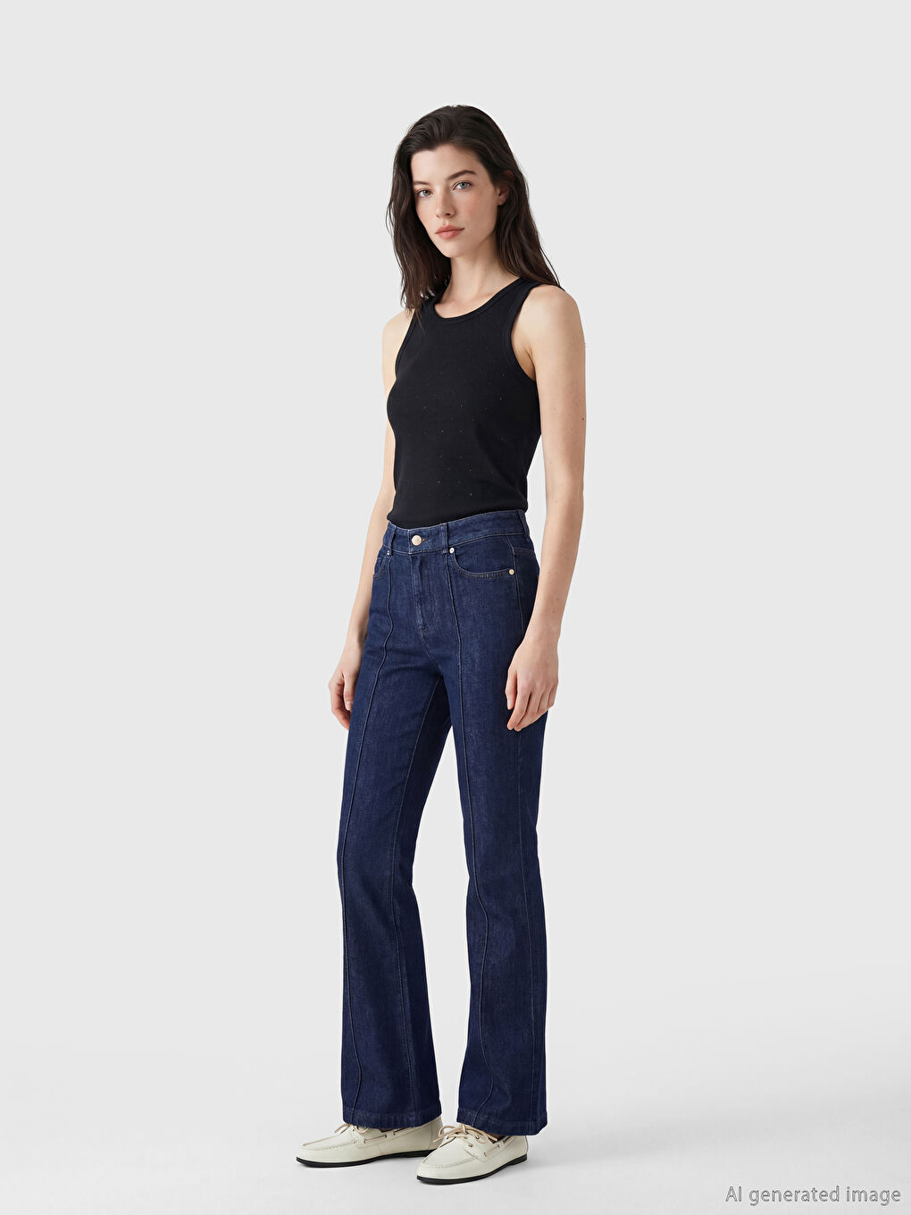 Siyah Bisiklet Yaka Kadın Atlet-1